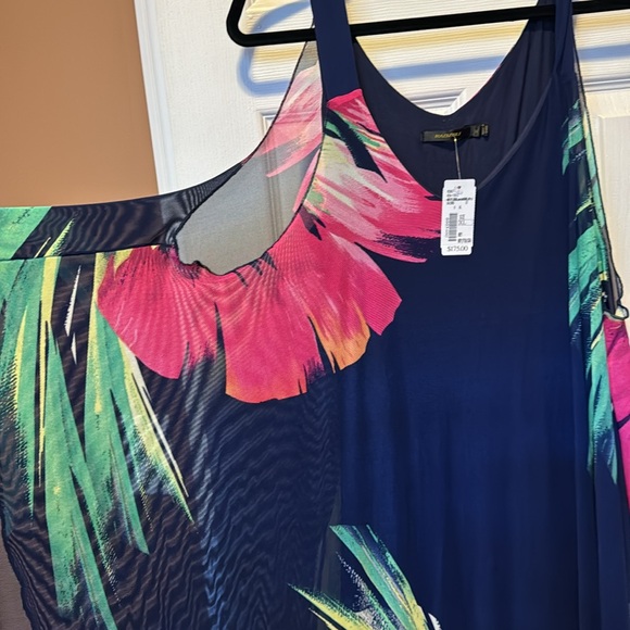 Multi Coloured Chiffon Maxi Dress NWT - Picture 2 of 7